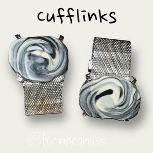 Vintage Mesh Wrap Around Cufflinks Cuff Link